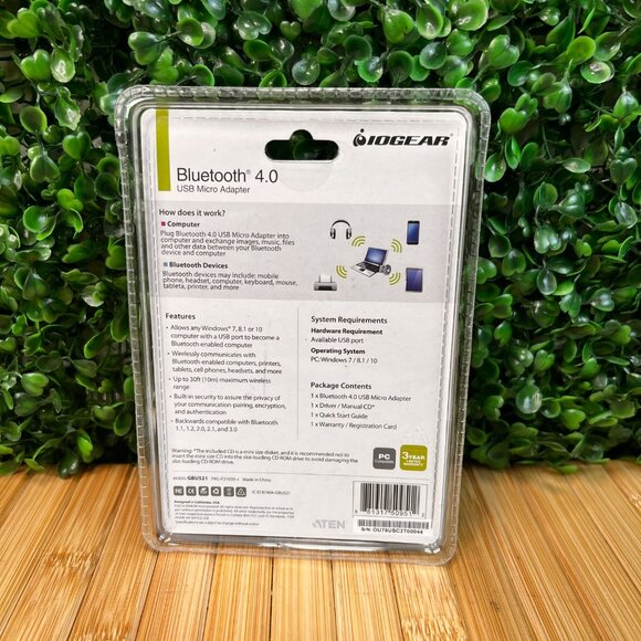 New IOGEAR USB 4.0 Bluetooth Micro Adapter GBU521 - Picture 5 of 6